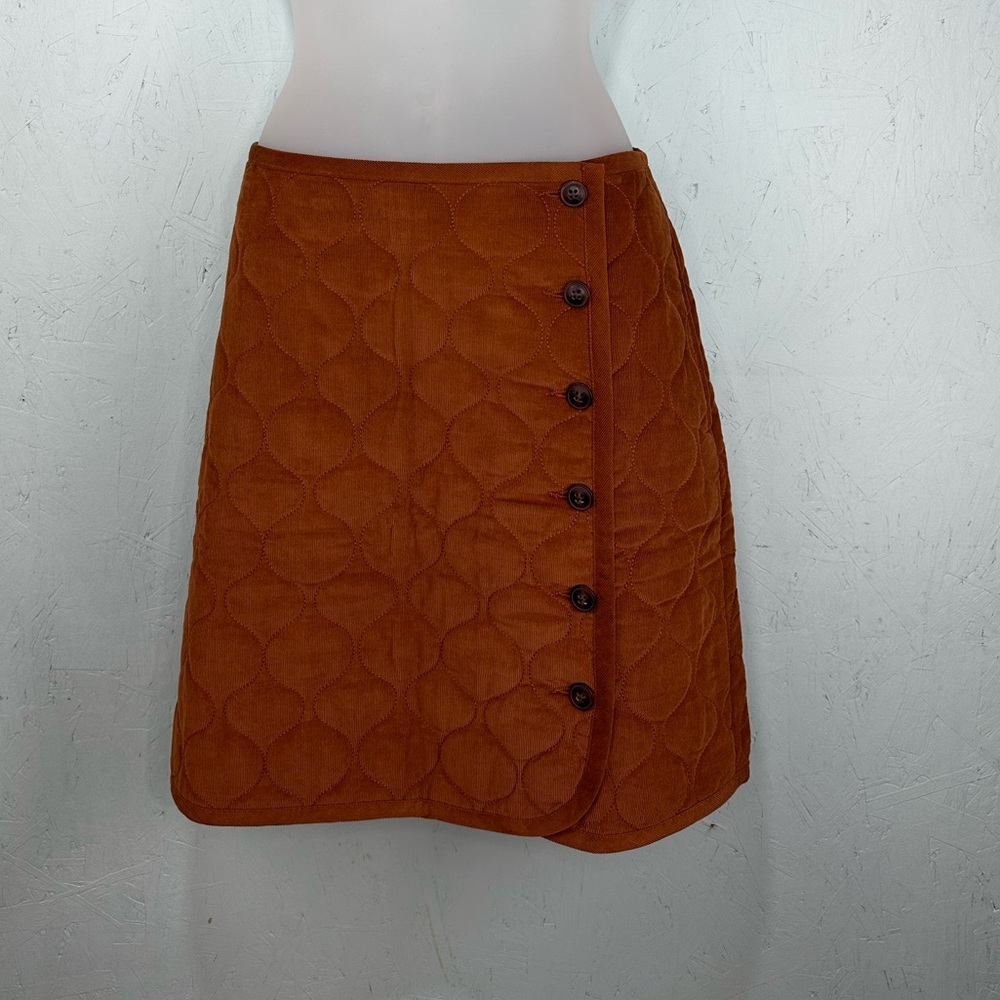 corduroy quilted mini skirt